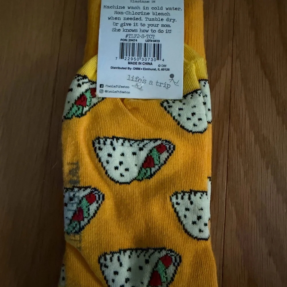 Taco Tuesday Yellow Socks
